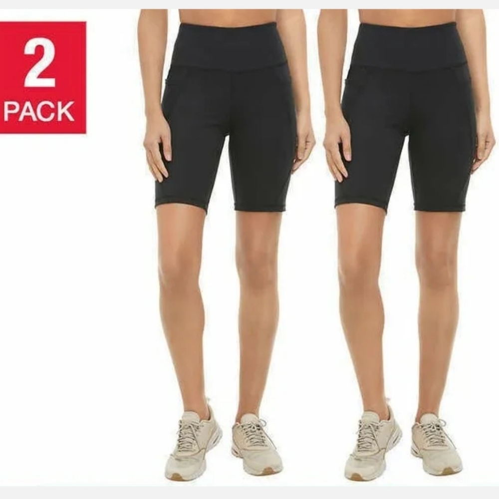2Pack Danskin Ladies High Waist Bike Shorts